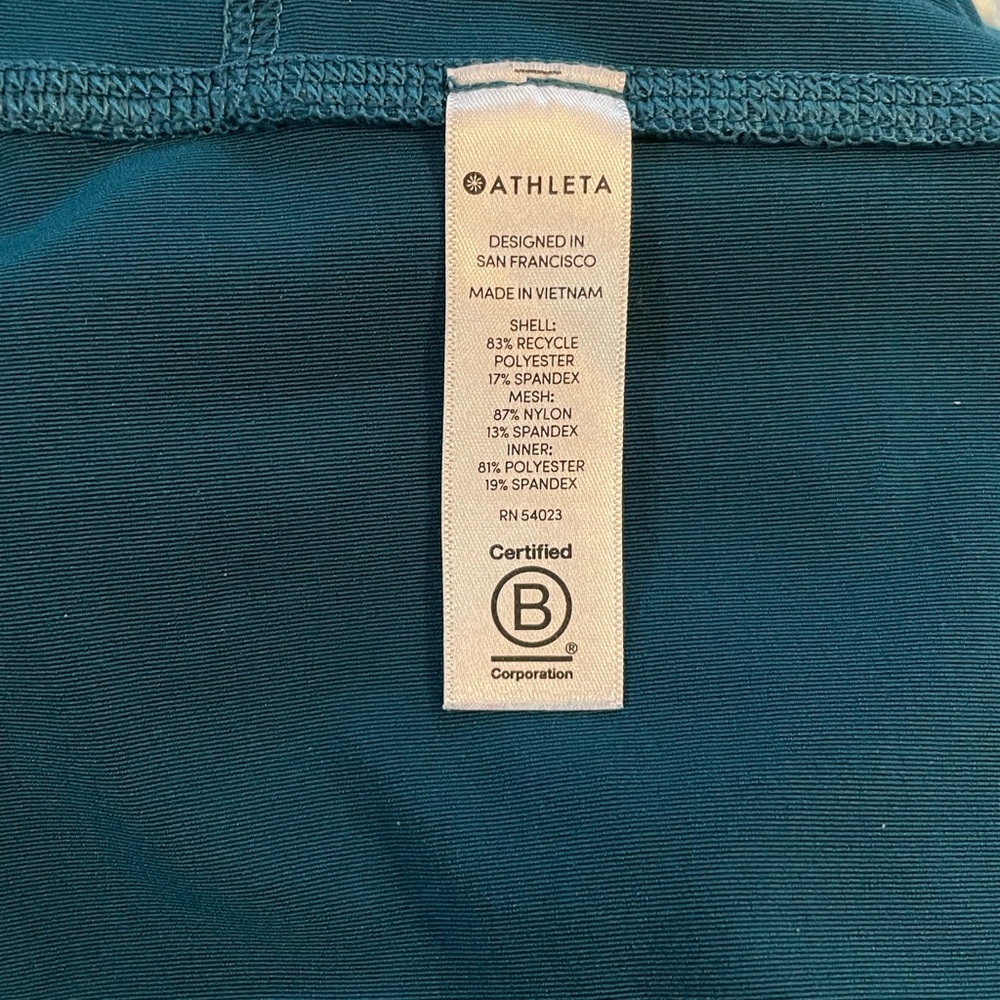 Athleta Teal Athletic Skort Built-In Shorts Zip Pocket Size M - Picture 6 of 6